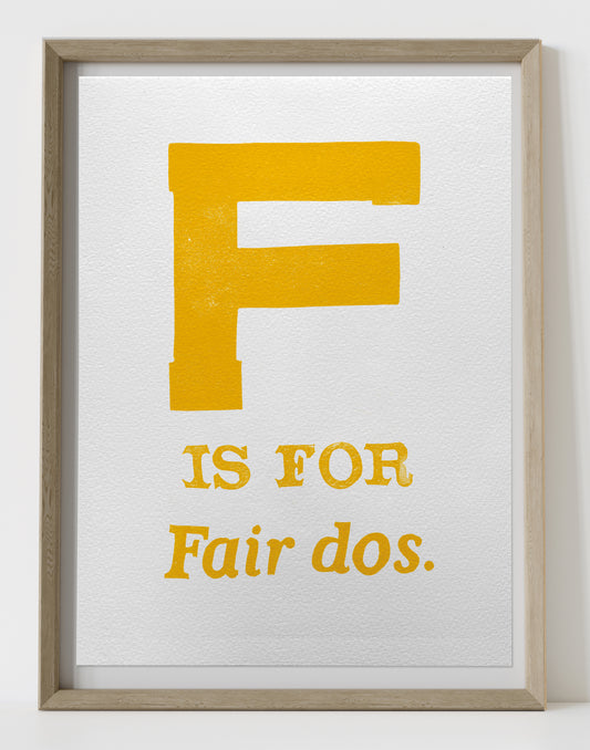 F is for Fair dos.