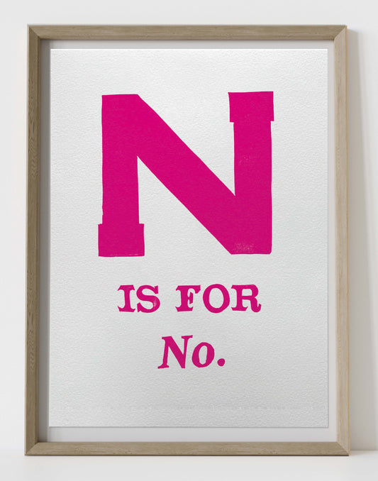 N is for No.