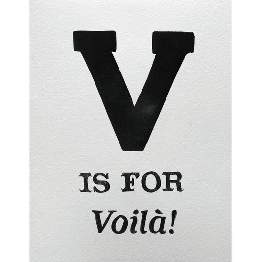V is for Voilà!