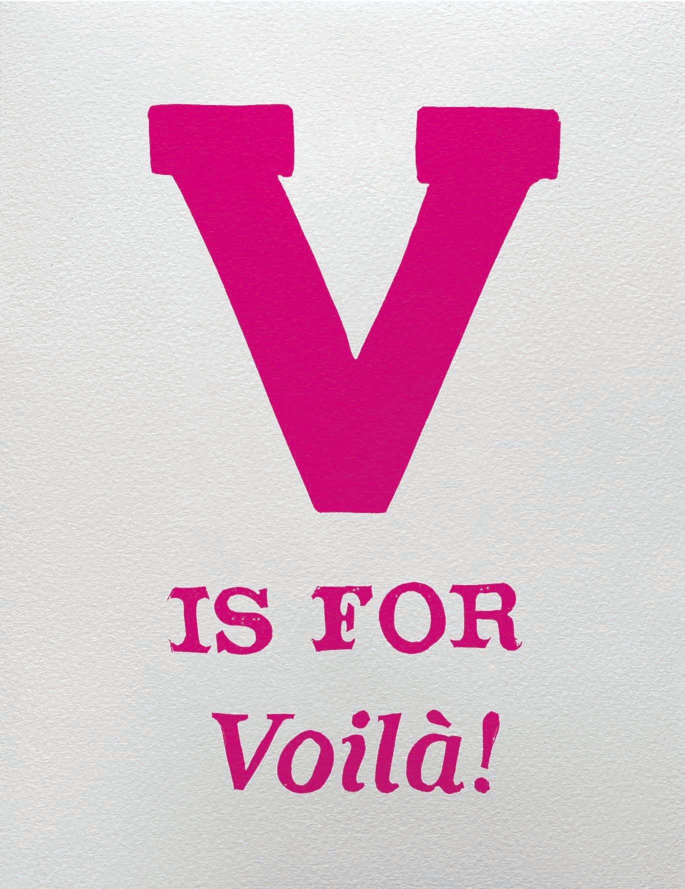 V is for Voilà!