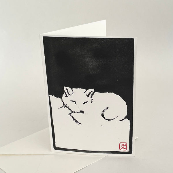 Arctic Fox – Handmade Greetings Card