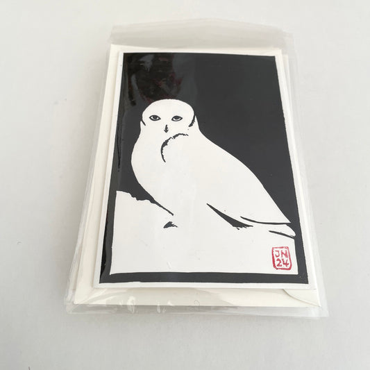 Snowy Owl – Handmade Greetings Card