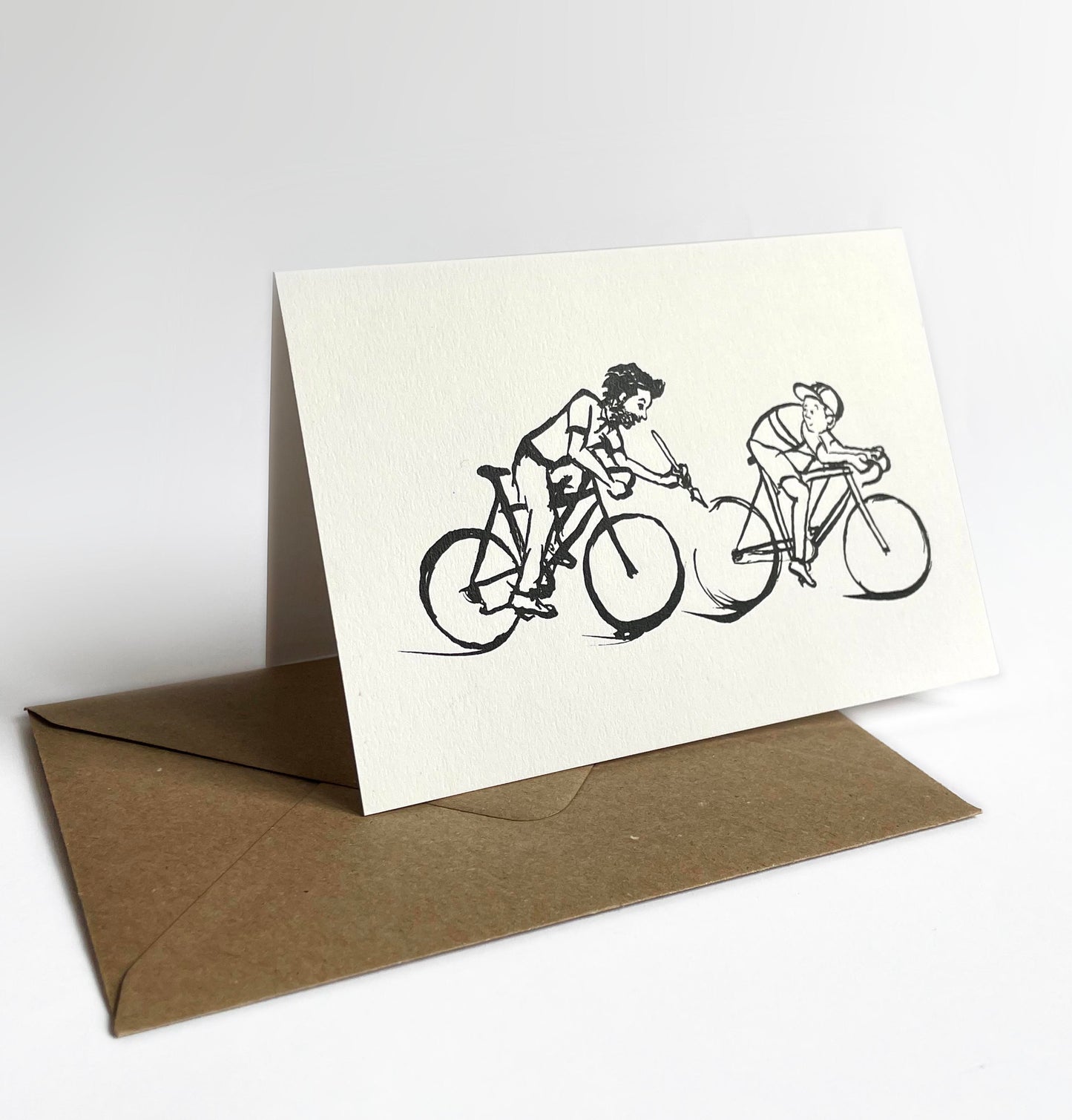 The Cyclist greeting card