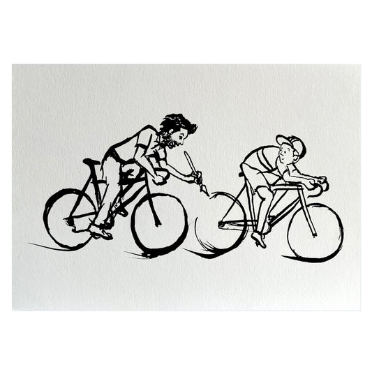 The Cyclist greeting card