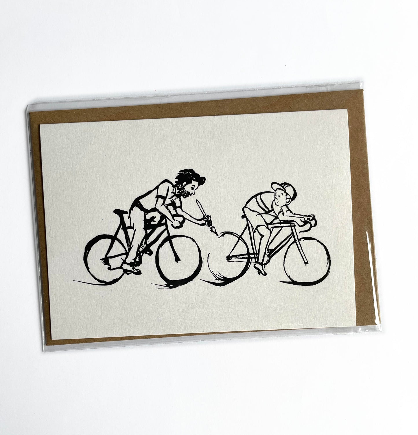 The Cyclist greeting card
