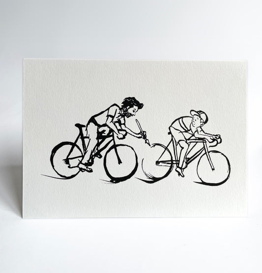 The Cyclist greeting card