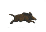 Wild Boar Linocut